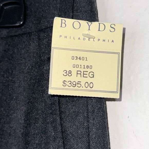 Vigano 1959 Dress Pants Mens 38 Unhemmed Dark Gray 100% Wool - Picture 5 of 10